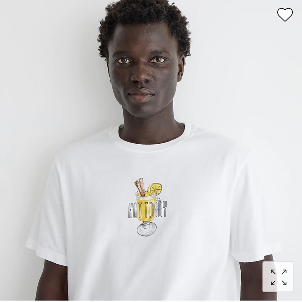 J Crew Made-in-the-USA hot toddy graphic T-shirt